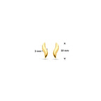 Ohrstecker 10 mm 14K Gelbgold