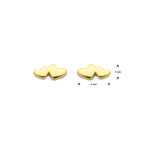 Ohrstecker Herzchen 3 mm 14K Gelbgold
