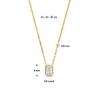 collier zirkonia 41 - 43 - 45 cm 14K geelgoud