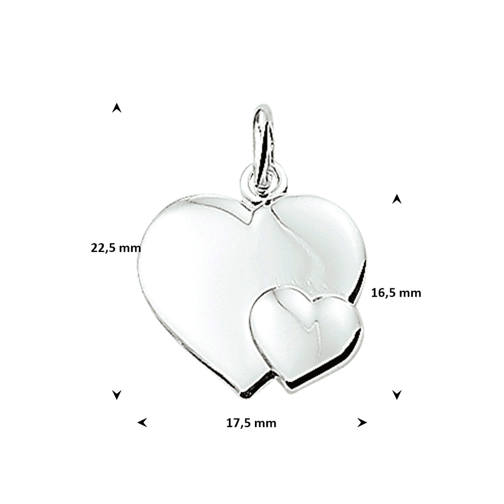 hanger hart zilver wit