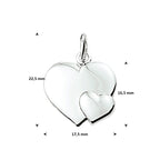 hanger hart zilver wit