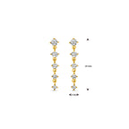 oorhangers zirkonia 19 mm 14K geelgoud