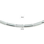 Halskette poliert/matt 3,5 mm Silber rhodiniert