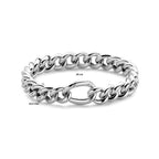 Armband Panzerkette 10,5 mm 20 cm Silber rhodiniert