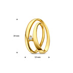 hanger diamant 0.03ct h si 19 mm 14K geelgoud
