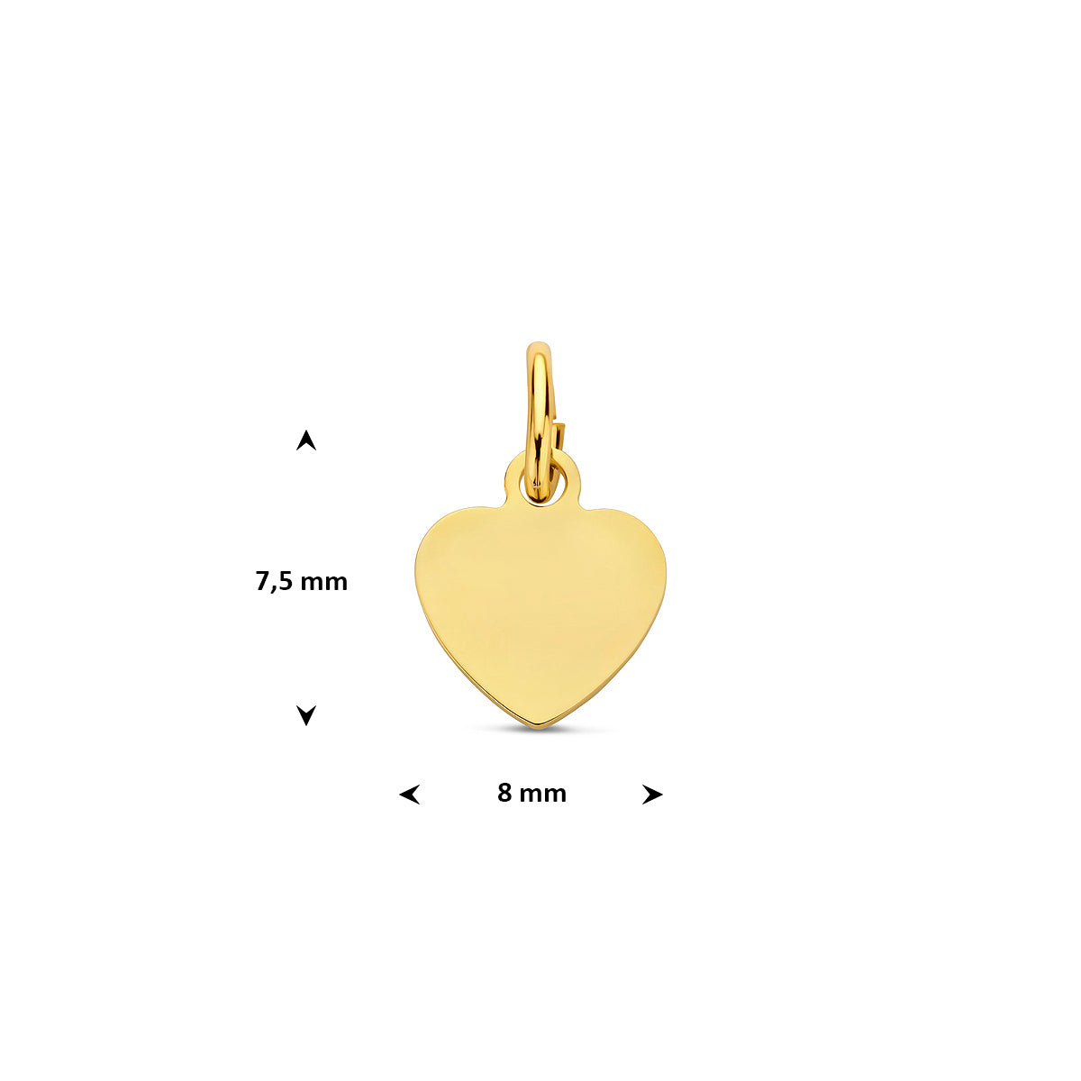 graveerhartje hart 14K geelgoud