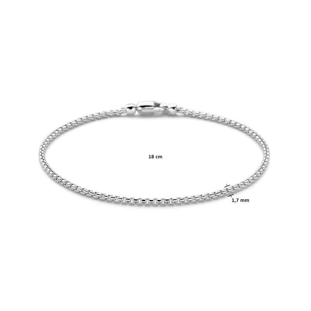 armband venetiaans bol 1,7 mm 18 cm 14K witgoud