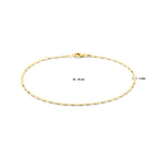 Fußkettchen 2,0 mm 24 - 26 cm 14K Gelbgold