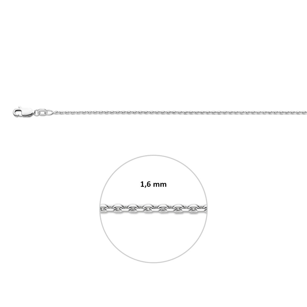 Anker diamantiert 1,6 mm Sterling Silber