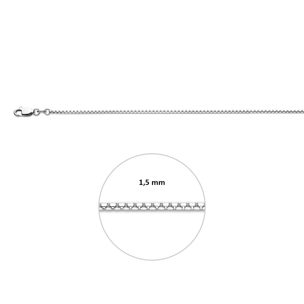 venetiaans bol 1,5 mm zilver gerhodineerd