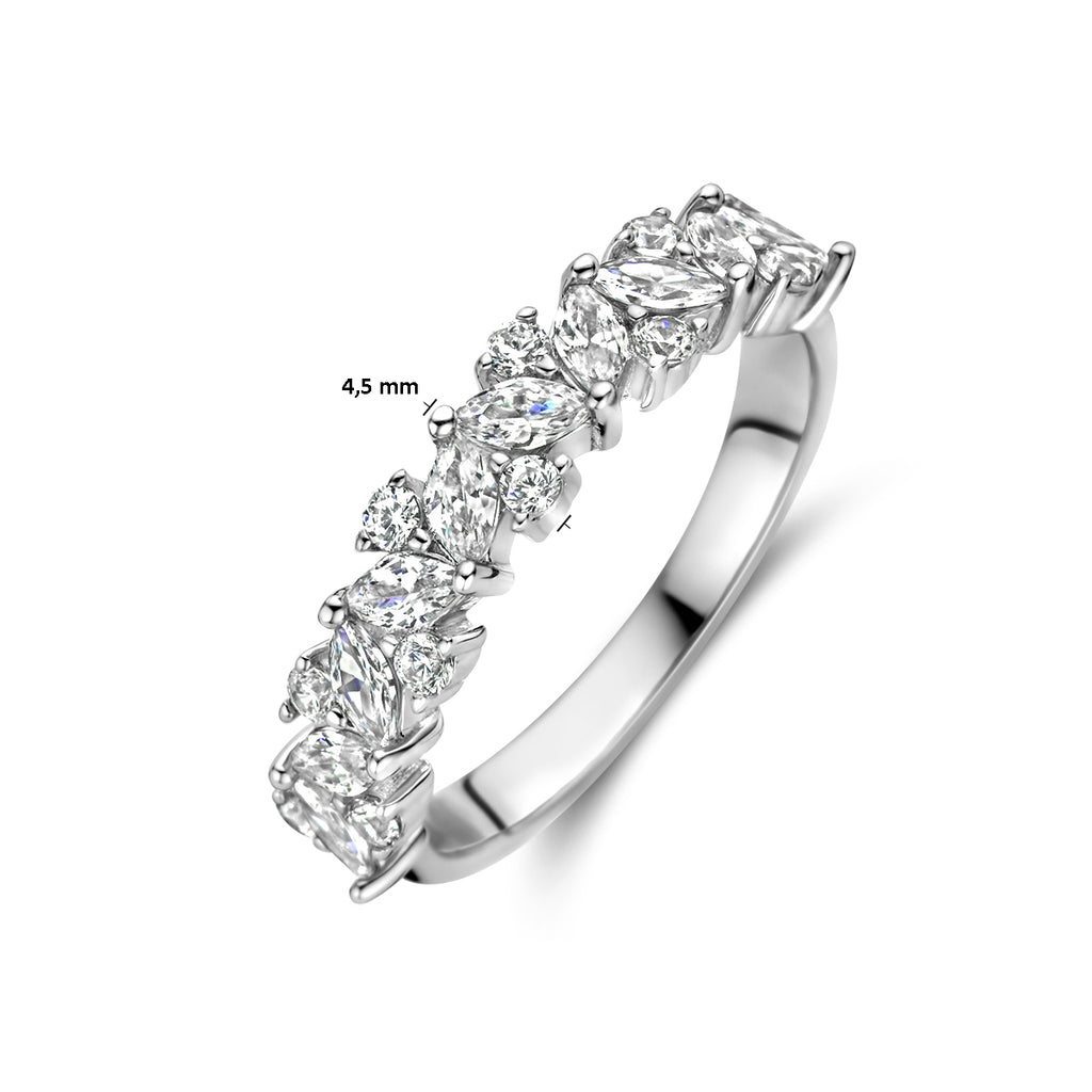 Ring Zirkonia Silber rhodiniert