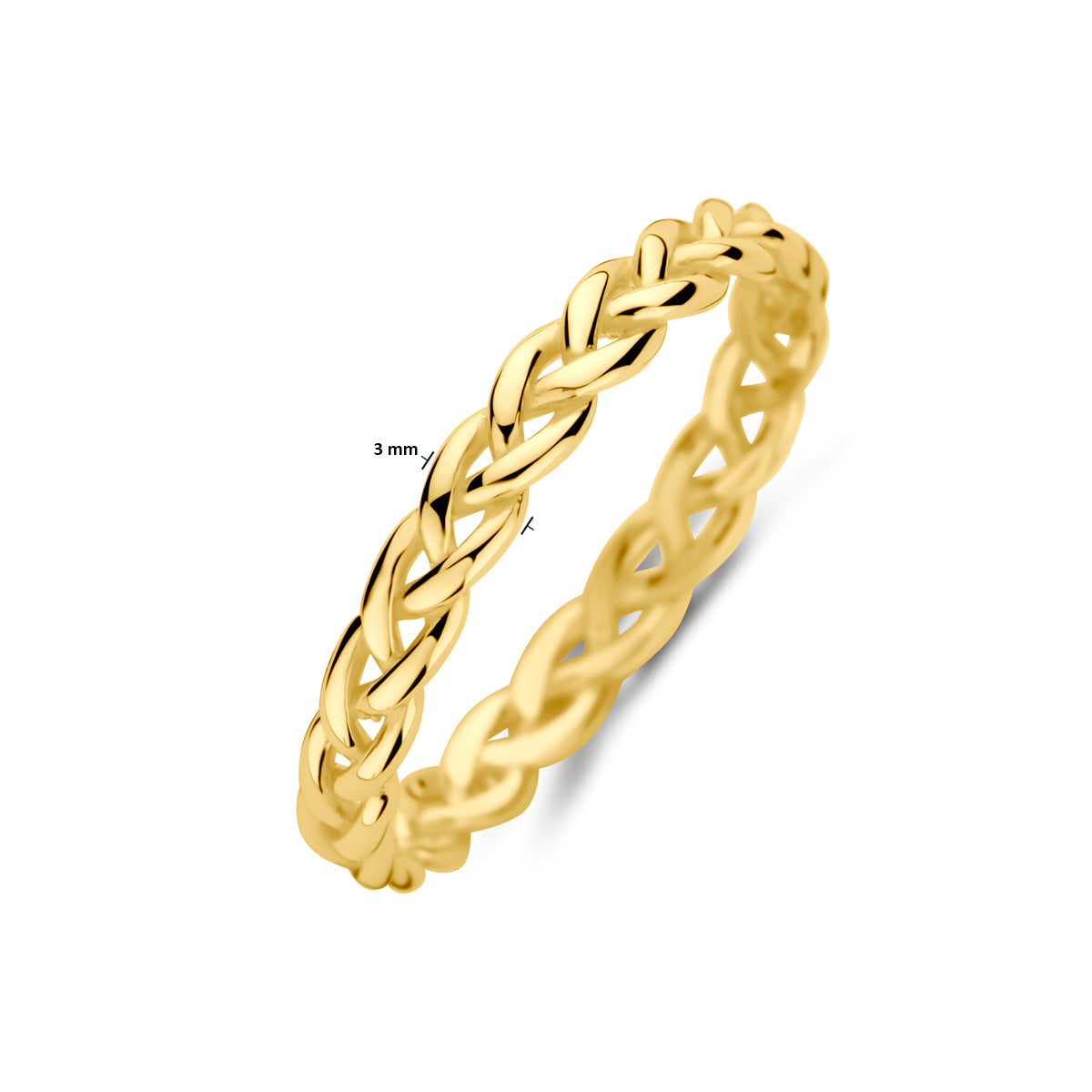 Ring geflochten aus 14K Gelbgold