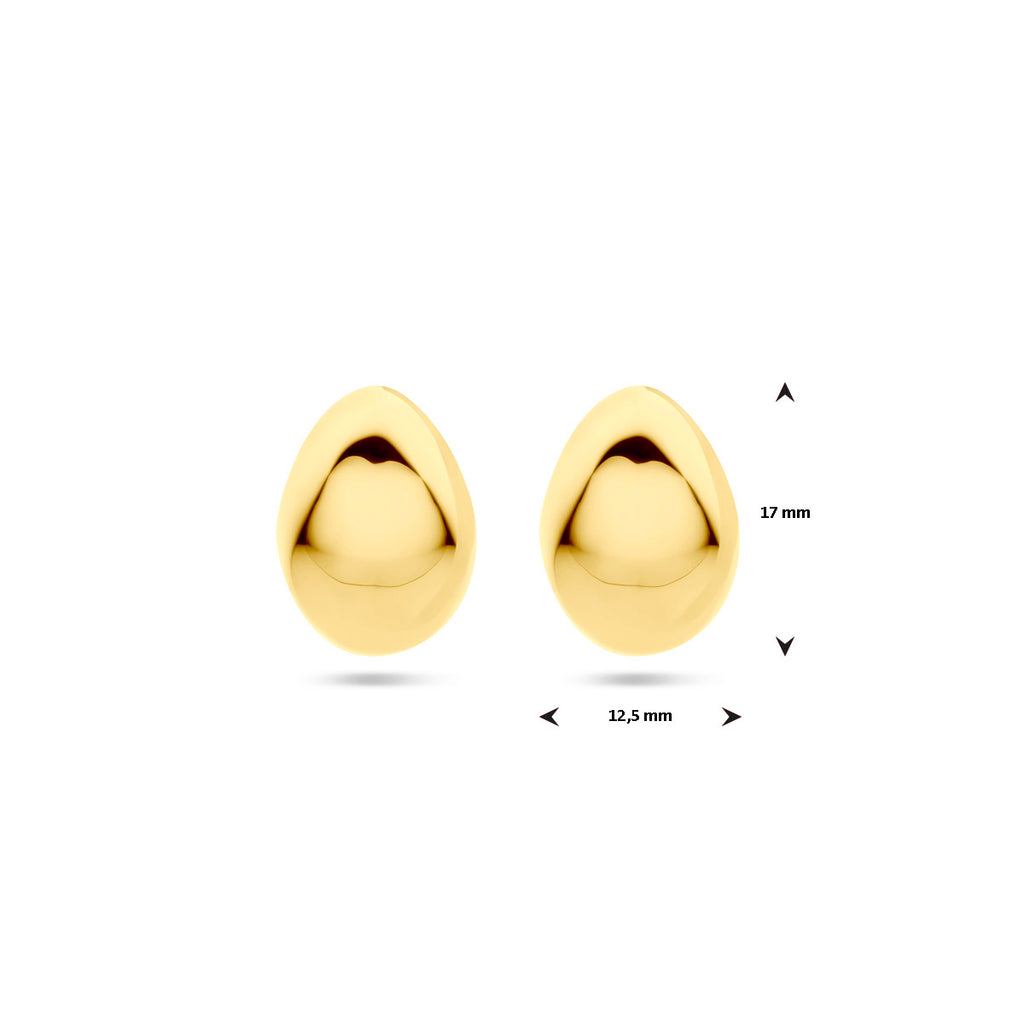 stekeroorringen 17 mm 1 micron zilver verguld (geel)