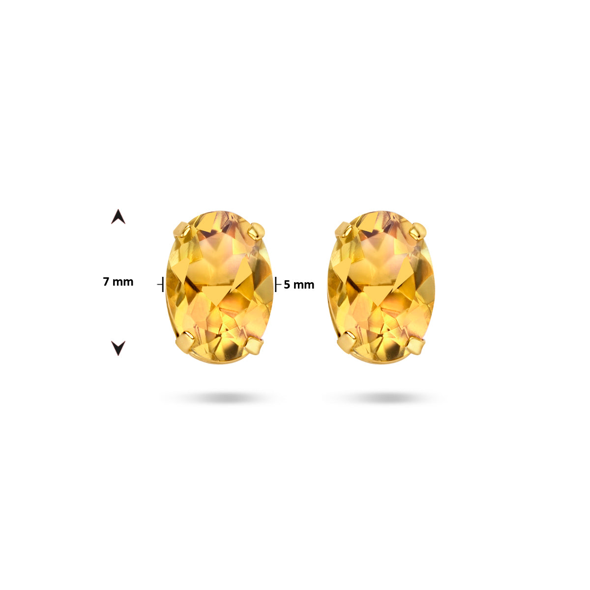 Ohrstecker Citrin 14K Gelbgold