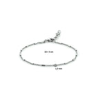 Armbandrohre 1,3 mm 16 + 3 cm Silber rhodiniert