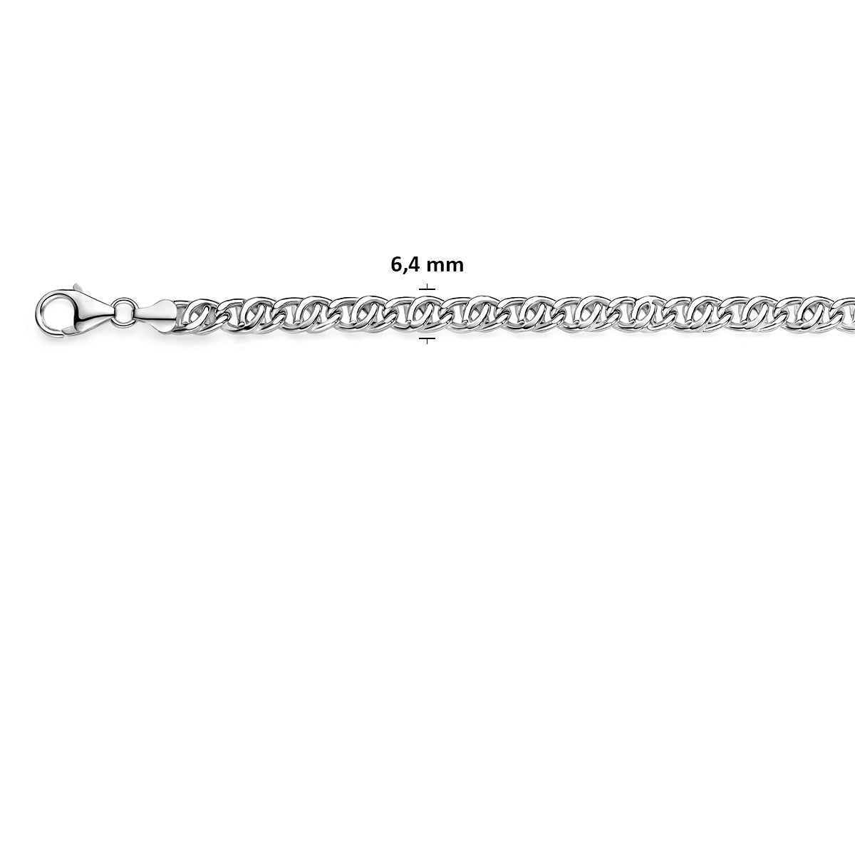 valkenoog 6,4 mm zilver wit