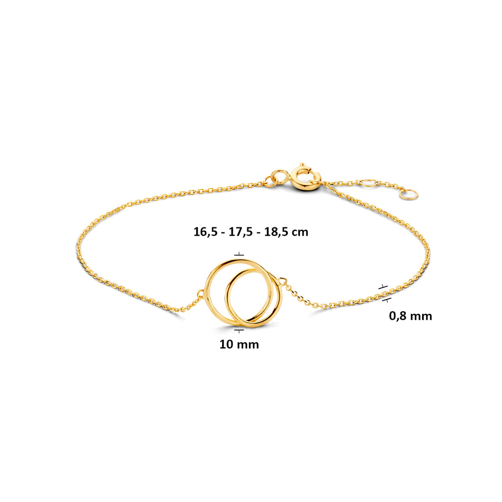 9K Armband 16,5 - 17,5 - 18,5 cm 9K Gelb