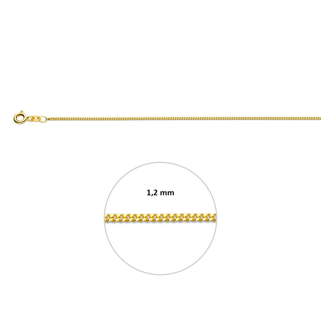 9k Gourmetkette 1,2 mm 9K Gelb