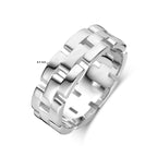 Ringglied Silber rhodiniert