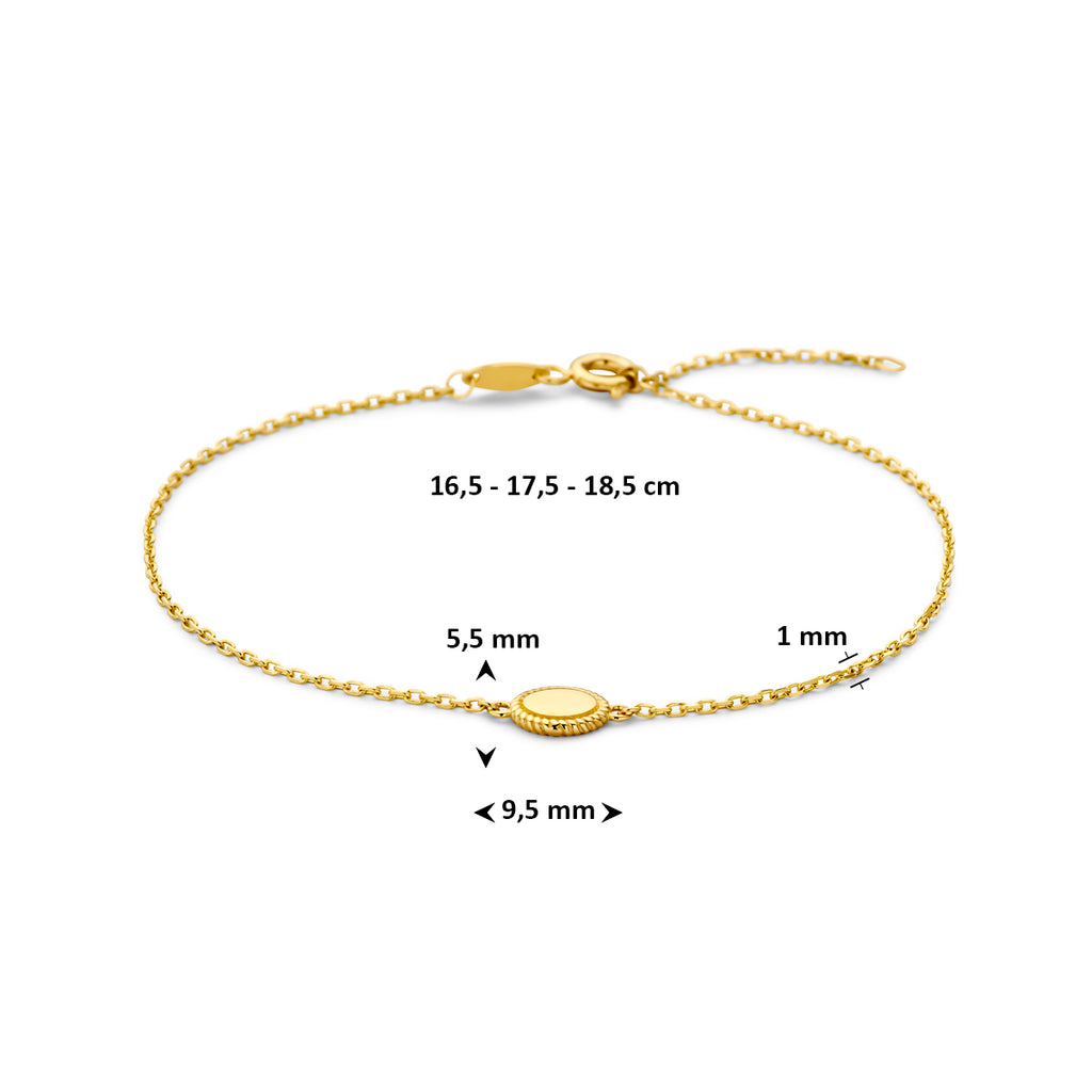 Armband 16,5 - 17,5 - 18,5 cm 14K Gelbgold