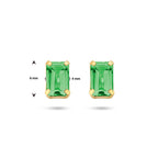 Ohrstecker grüner Achat 14K Gelbgold