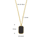 Onyx-Halskette 40 - 42 - 44 cm 14K Gelbgold