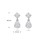 Ohrhänger Zirkonia 18,5 mm Silber rhodiniert