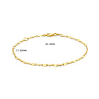 Armband Anker mit Abstandshalter 16 - 18 cm 14K Gelbgold