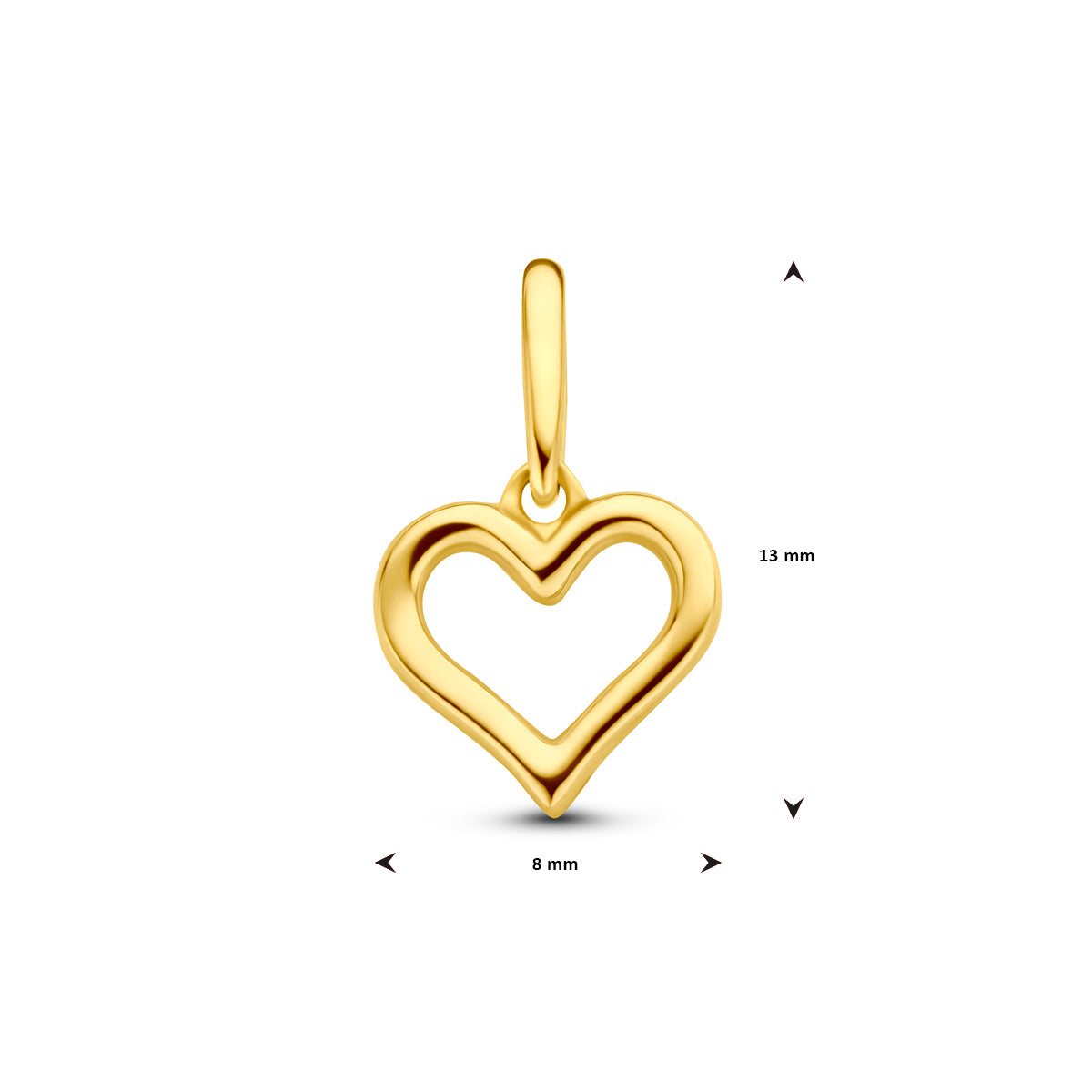 Anhänger Herz 14K Gelbgold