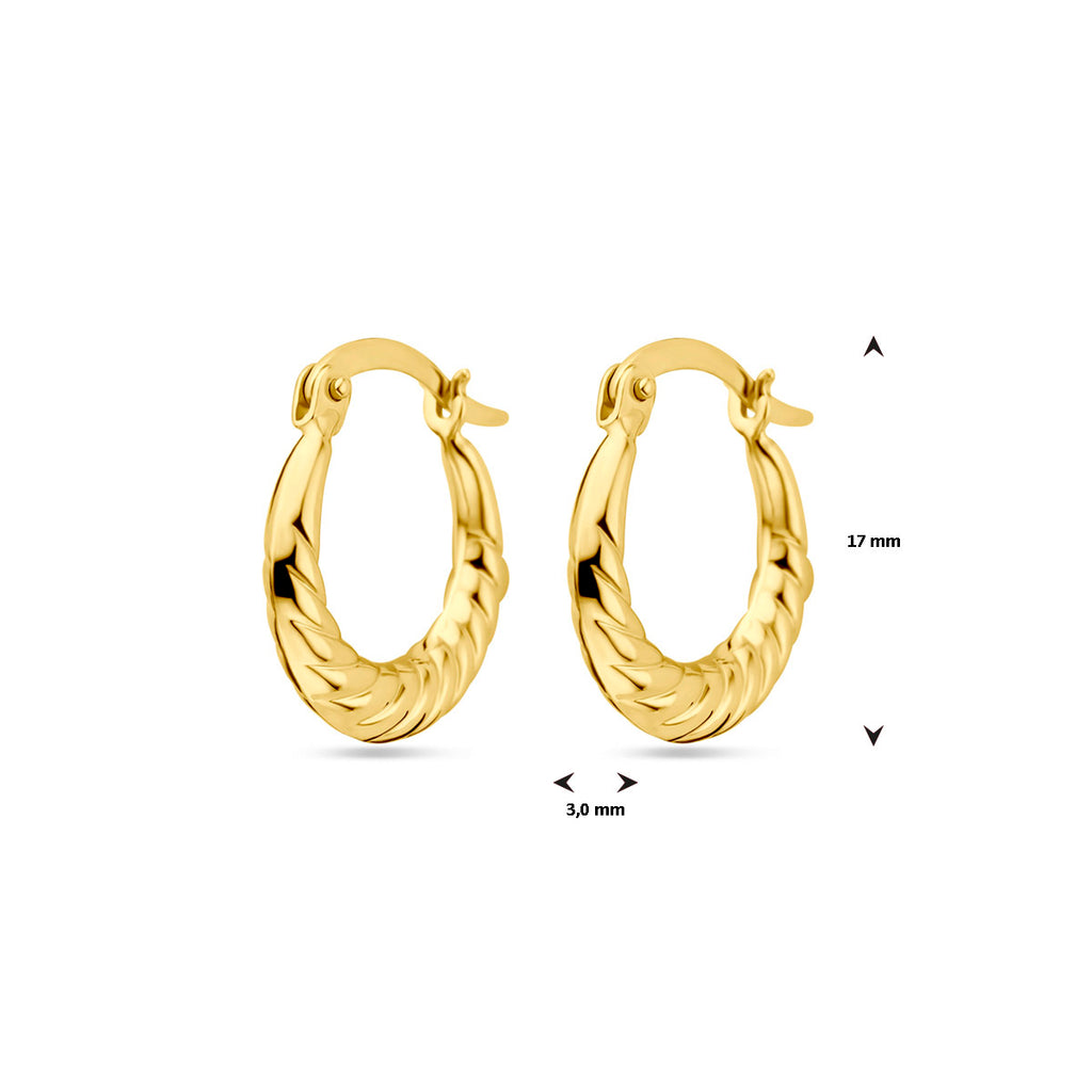 Creolen 17 mm 14K Gelbgold