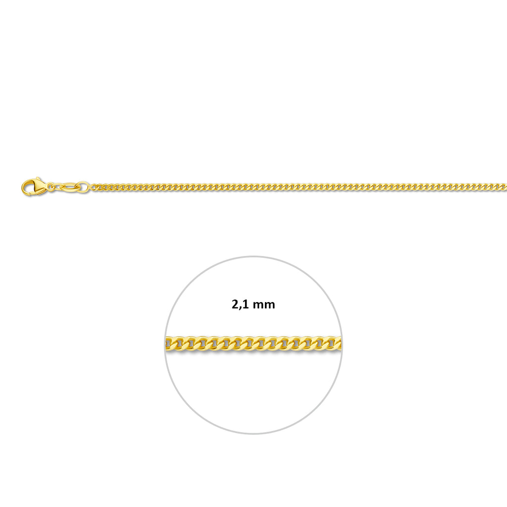 Gourmet-Kette 2,1 mm Doublé 10/000 (gelb)