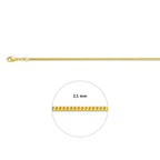Gourmet-Kette 2,1 mm Doublé 10/000 (gelb)