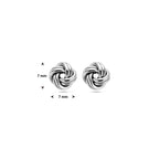oorknoppen knoop 7 mm zilver gerhodineerd