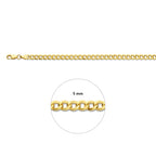 gourmette 4 zijdes geslepen massief 5,0 mm silgold (geel met zilverkern)
