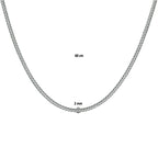 Halskette Oxi Fuchsschwanz 2,0 mm Silber oxidiert