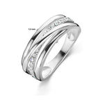 Ring Zirkonia Silber rhodiniert