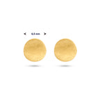 oorknoppen scratch 14K geelgoud - rond