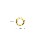 tussenoog 5,0 mm 14K geelgoud