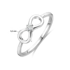 Ring Infinity Zirkonia Silber rhodiniert