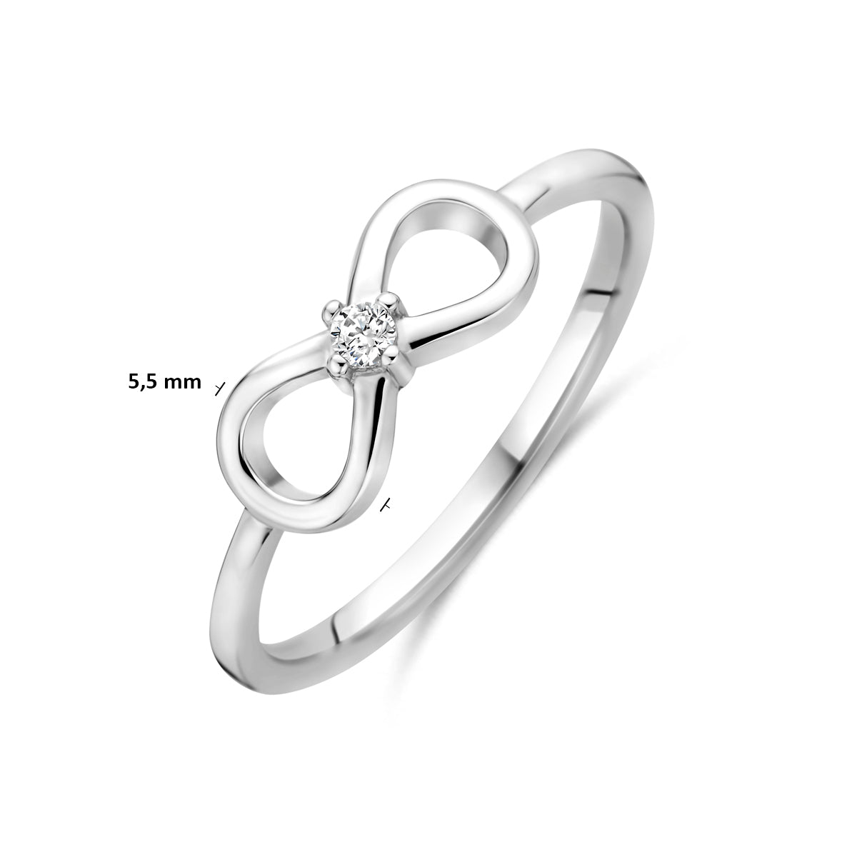 Ring Infinity Zirkonia Silber rhodiniert
