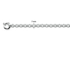 jasseron 7,0 mm met groot veerslot zilver wit