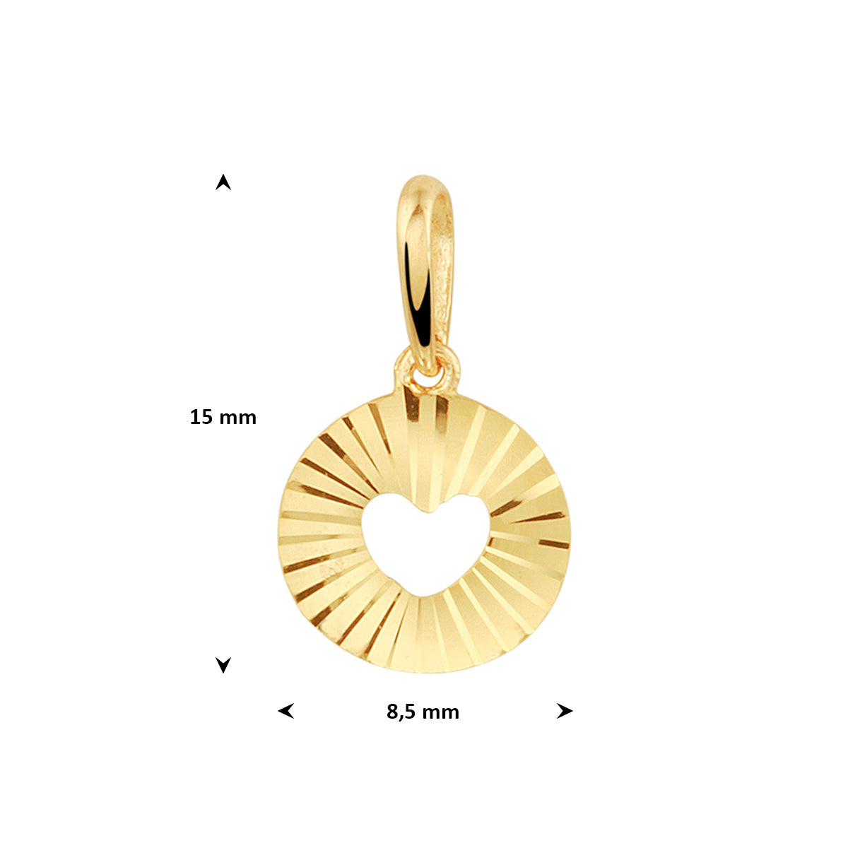 Anhänger Herz diamantiert 14K Gelbgold