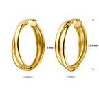 oorringen 27,5 mm 1 micron zilver verguld (geel)