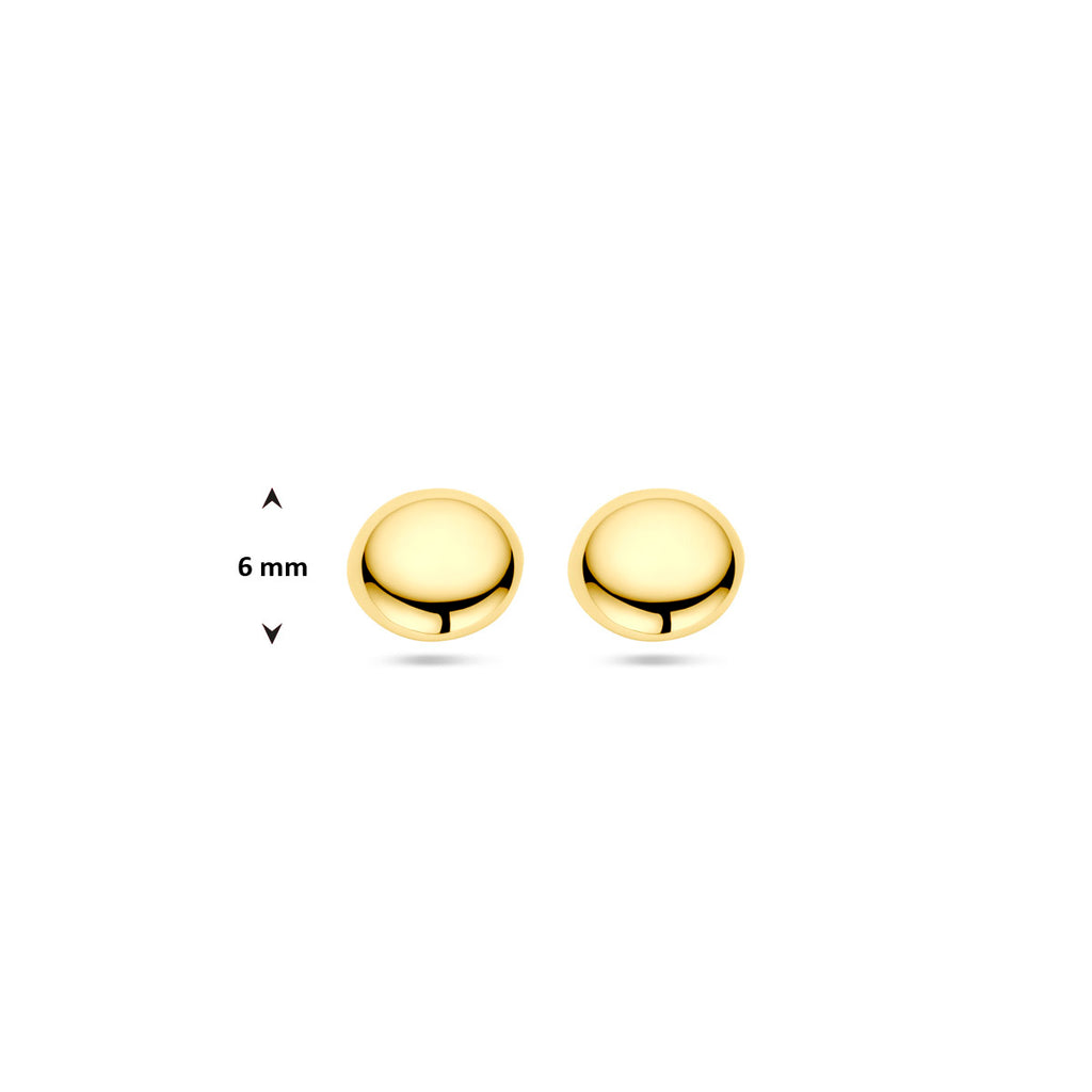 oorknoppen half-bol 14K geelgoud