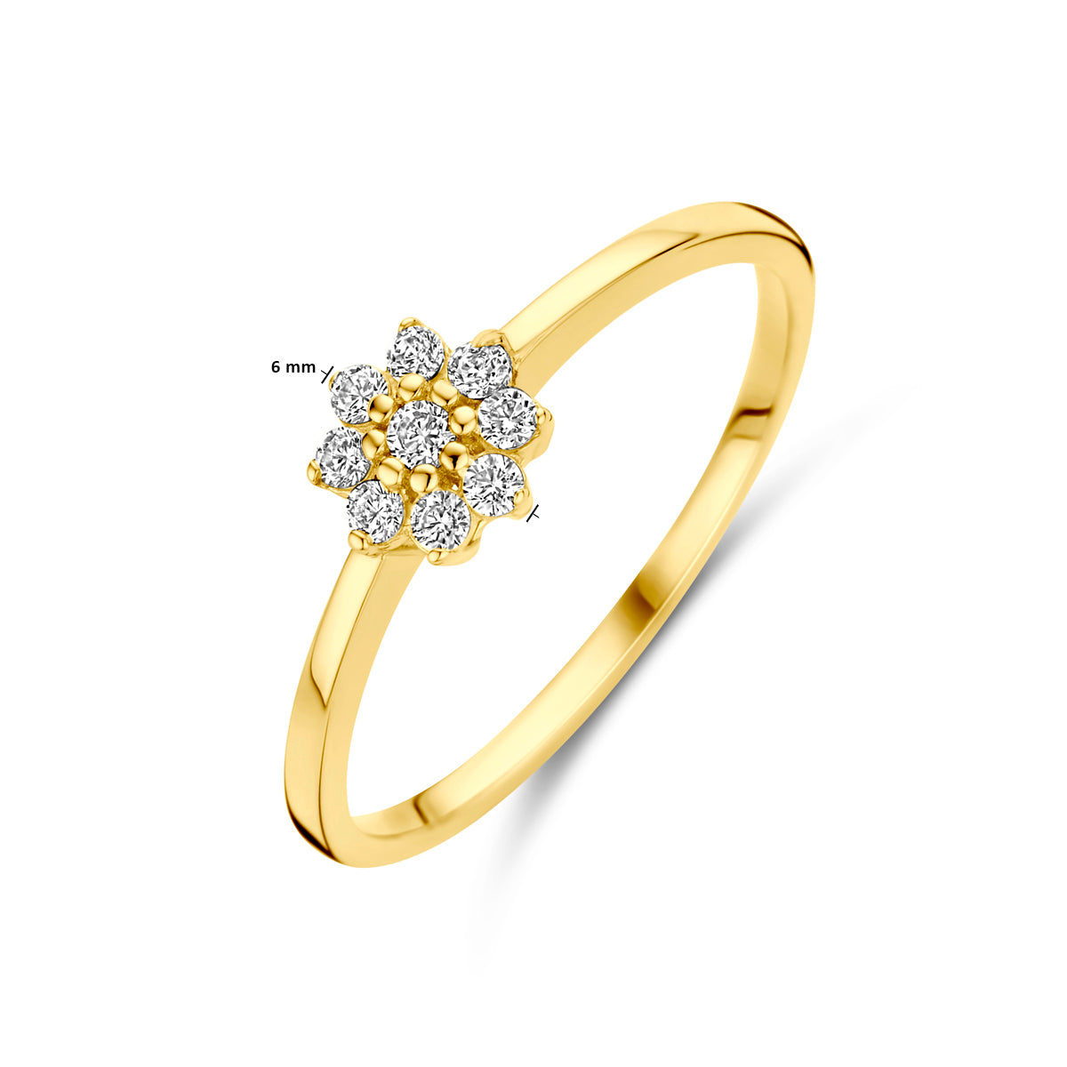 Ring Zirkonia 14K Gelbgold