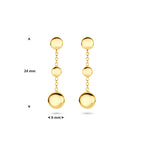 oorhangers 24 mm 14K geelgoud