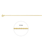 anker gediamanteerd 1,3 mm 14K roségoud