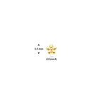 flat back piercing bloem 3,5 mm 14K geelgoud