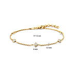 Armband Zirkonia 17 + 2 cm 3 Micron Silber vergoldet (gelb)