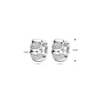 Klappcreolen Zirkonia 11 mm Silber rhodiniert